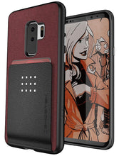 Cargar imagen en el visor de la galería, Galaxy S9+ Protective Wallet Case | Exec 2 Series [Red] (Color in image: Red)
