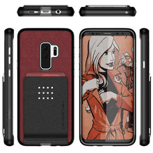 Cargar imagen en el visor de la galería, Galaxy S9+ Protective Wallet Case | Exec 2 Series [Red] (Color in image: Black)
