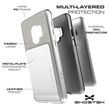 Cargar imagen en el visor de la galería, Galaxy S9+ Protective Wallet Case | Exec 2 Series [Silver] (Color in image: Black)
