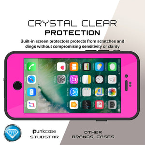 iPhone 7 Waterproof IP68 Case, Punkcase [Pink] [StudStar Series] [Slim Fit] [Dirtproof] [Snowproof] (Color in image: red)