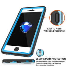 Cargar imagen en el visor de la galería, Apple iPhone SE (4.7&quot;) Waterproof Case, PUNKcase CRYSTAL Light Blue  W/ Attached Screen Protector  | Warranty (Color in image: Purple)
