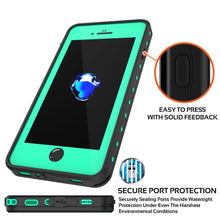 Cargar imagen en el visor de la galería, iPhone 7+ Plus Waterproof IP68 Case, Punkcase [Teal] [StudStar Series] [Slim Fit] [Dirtproof] (Color in image: black)
