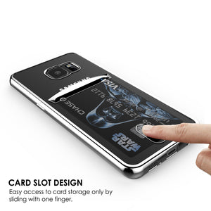 Galaxy S7 EDGE Case, PUNKCASE® LUCID Silver Series | Card Slot | SHIELD Screen Protector | Ultra fit (Color in image: Rose Gold)