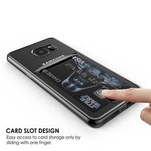 Galaxy S7 EDGE Case, PUNKCASE® LUCID Black Series | Card Slot | SHIELD Screen Protector | Ultra fit (Color in image: Rose Gold)