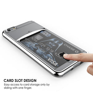 iPhone 6s+ Plus/6+ Plus Case, PUNKCASE® LUCID Silver Series | Card Slot | SHIELD Screen Protector (Color in image: Rose Gold)