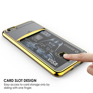 iPhone 6s/6 Case, PUNKCASE® LUCID Gold Series | Card Slot | SHIELD Screen Protector | Ultra fit (Color in image: Rose Gold)
