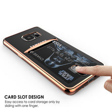 Load image into Gallery viewer, Galaxy S6 EDGE+ Plus Case, PUNKCASE® LUCID Rose Gold Series | Card Slot | SHIELD Screen Protector (Color in image: Silver)
