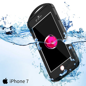 iPhone 7 Waterproof Case, Punkcase ALPINE Series, Black | Heavy Duty Armor Cover (Color in image: pink)