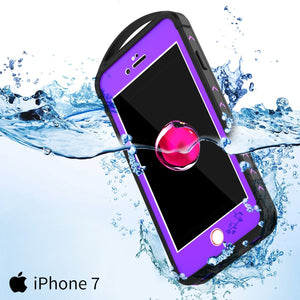 iPhone 8 Waterproof Case, Punkcase ALPINE Series, Purple | Heavy Duty Armor Cover (Color in image: white)