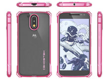 Cargar imagen en el visor de la galería, Moto G4 Case, Ghostek Covert Peach Series | Clear TPU | Explosion-Proof Screen Protector |Ultra Fit (Color in image: Rose Pink)
