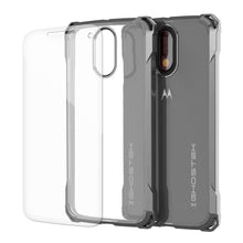 Cargar imagen en el visor de la galería, Moto G4 Case, Ghostek Covert Dark Grey Series | Clear TPU | Explosion-Proof Screen Protector (Color in image: Dark Gray)
