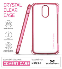 Cargar imagen en el visor de la galería, Moto G4 Case, Ghostek Covert Peach Series | Clear TPU | Explosion-Proof Screen Protector |Ultra Fit (Color in image: Dark Gray)
