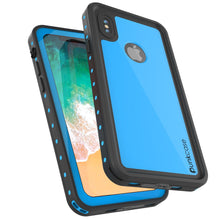 Cargar imagen en el visor de la galería, iPhone X Waterproof IP68 Case, Punkcase [Light blue] [StudStar Series] [Slim Fit] [Dirtproof] (Color in image: red)
