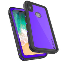 Cargar imagen en el visor de la galería, iPhone X Waterproof IP68 Case, Punkcase [Purple] [StudStar Series] [Slim Fit] [Dirtproof] (Color in image: white)
