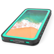 Cargar imagen en el visor de la galería, iPhone X Waterproof IP68 Case, Punkcase [Teal] [StudStar Series] [Slim Fit] [Dirtproof] (Color in image: Clear.)

