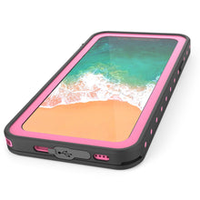 Cargar imagen en el visor de la galería, iPhone X Waterproof IP68 Case, Punkcase [Pink] [StudStar Series] [Slim Fit] [Dirtproof] (Color in image: Clear.)

