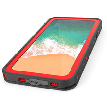 Cargar imagen en el visor de la galería, iPhone X Waterproof IP68 Case, Punkcase [Red] [StudStar Series] [Slim Fit] [Dirtproof] (Color in image: Clear.)

