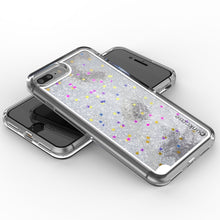 Cargar imagen en el visor de la galería, iPhone 8+ Plus Case, PunkCase LIQUID Silver Series, Protective Dual Layer Floating Glitter Cover (Color in image: teal)
