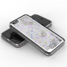 Load image into Gallery viewer, iPhone 7 Case, PunkCase LIQUID Silver Series, Protective Dual Layer Floating Glitter Cover (Color in image: green)
