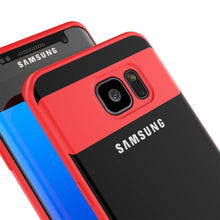 Load image into Gallery viewer, Galaxy S7 Edge Case [MASK Series] [RED] Full Body Hybrid Dual Layer TPU Cover W/ Protective PUNKSHIELD Screen Protector (Color in image: black)
