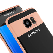 Load image into Gallery viewer, Galaxy S7 Edge Case [MASK Series] [PINK] Full Body Hybrid Dual Layer TPU Cover W/ Protective PUNKSHIELD Screen Protector (Color in image: black)
