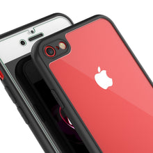 Cargar imagen en el visor de la galería, iPhone 8 Case [MASK Series] [BLACK] Full Body Hybrid Dual Layer TPU Cover W/ protective Tempered Glass Screen Protector (Color in image: white)
