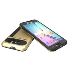 Load image into Gallery viewer, Galaxy s6 Case PunkCase CLUTCH Gold Series Slim Armor Soft Cover Case w/ Tempered Glass (Color in image: Pink)
