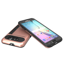 Cargar imagen en el visor de la galería, Galaxy S6 EDGE Case PunkCase CLUTCH Rose Gold Series Slim Armor Soft Cover Case w/ Screen Protector (Color in image: Grey)
