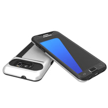 Load image into Gallery viewer, Galaxy s7 Case PunkCase CLUTCH Silver Series Slim Armor Soft Cover Case w/ Tempered Glass (Color in image: Grey)
