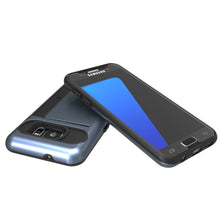Load image into Gallery viewer, Galaxy s7 Case PunkCase CLUTCH Navy Series Slim Armor Soft Cover Case w/ Tempered Glass (Color in image: Black)
