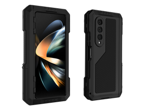 Funda de metal Galaxy Z Fold4, cubierta armadura de grado militar resistente, cuerpo completo duro [Neón]