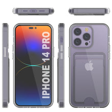 Load image into Gallery viewer, Funda para iPhone 14 Pro con compartimento para tarjetas [Serie Crystal CardSlot] [Ajuste delgado]
