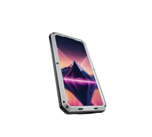 Cargar imagen en el visor de la galería, Funda de metal Galaxy S24, carcasa resistente de grado militar de alta resistencia [a prueba de golpes]. Todo el cuerpo duro [plateado].

