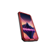 Cargar imagen en el visor de la galería, Funda de Metal Galaxy S24, cubierta de armadura resistente de grado militar [a prueba de golpes] Dura de cuerpo completo [Roja]
